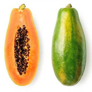 میوه پاپایا گلابی برش خورده