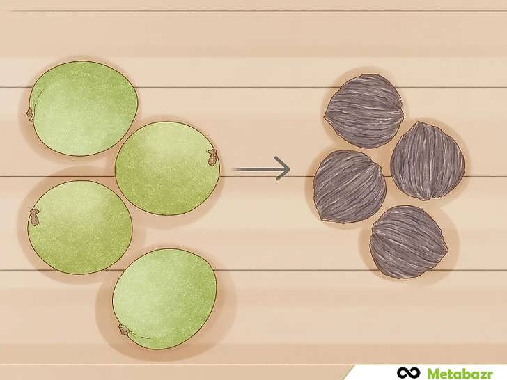 جدا کردن پوست گردو